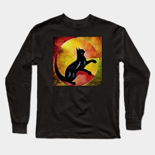 Deco Black Cat Long Sleeve T-Shirt